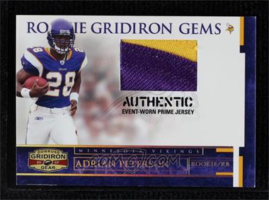 2007 Donruss Gridiron Gear - [Base] - Jerseys Prime #216 - Rookie Gridiron Gems - Adrian Peterson /50 [EX to NM]