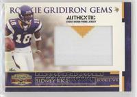 Rookie Gridiron Gems - Sidney Rice [EX to NM] #/50
