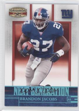 2007 Donruss Gridiron Gear - Next Generation - Platinum #NG-5 - Brandon Jacobs /25