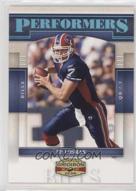 2007 Donruss Gridiron Gear - Performers - Platinum #P-39 - J.P. Losman /25