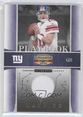 2007 Donruss Gridiron Gear - Playbook - O's Jersey #PB-1 - Eli Manning /250