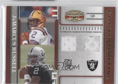 2007 Donruss Gridiron Gear - Player Timeline - Combo Jerseys #PT-16 - JaMarcus Russell /100