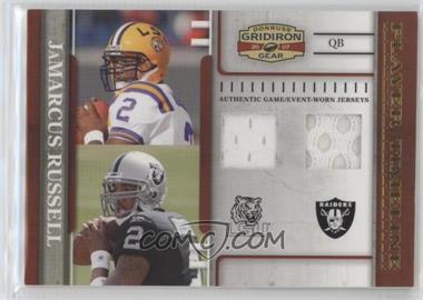 2007 Donruss Gridiron Gear - Player Timeline - Combo Jerseys #PT-16 - JaMarcus Russell /100