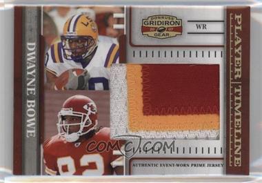 2007 Donruss Gridiron Gear - Player Timeline - Jumbo Swatch Prime #PT-17 - Dwayne Bowe /25