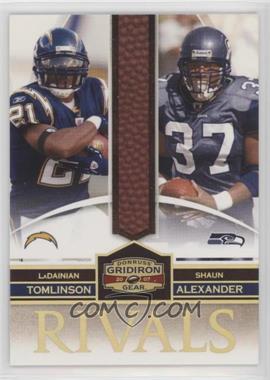 2007 Donruss Gridiron Gear - Rivals - Gold #R-3 - LaDainian Tomlinson, Shaun Alexander /100