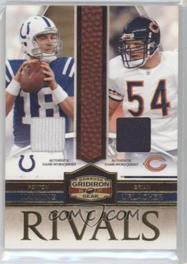 2007 Donruss Gridiron Gear - Rivals - Jerseys #R-1 - Peyton Manning, Brian Urlacher /100