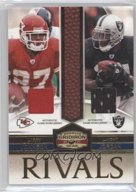 2007 Donruss Gridiron Gear - Rivals - Jerseys #R-12 - Larry Johnson, LaMont Jordan /100