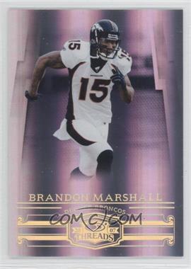 2007 Donruss Threads - [Base] - Century Proof Gold #132 - Brandon Marshall /50