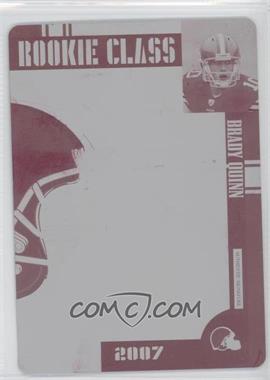2007 Donruss Threads - [Base] - Printing Plate Magenta #265 - Rookie Class - Brady Quinn /1