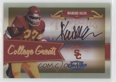 2007 Donruss Threads - College Greats - Signatures #CG-3 - Marcus Allen /33