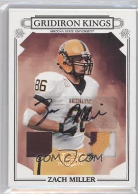 2007 Donruss Threads - College Gridiron Kings - Materials Prime Signatures #CGK-21 - Zach Miller /10