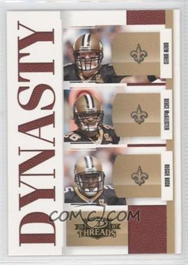 2007 Donruss Threads - Dynasty #D-7 - Drew Brees, Deuce McAllister, Reggie Bush