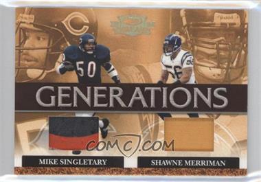 2007 Donruss Threads - Generations - Materials Prime #G-11 - Mike Singletary, Shawne Merriman /25