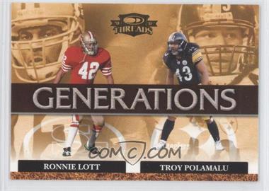 2007 Donruss Threads - Generations #G-15 - Ronnie Lott, Troy Polamalu