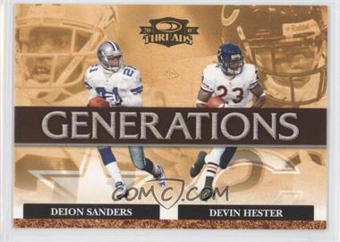 2007 Donruss Threads - Generations #G-2 - Deion Sanders, Devin Hester