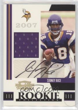 2007 Donruss Threads - Rookie Collection Materials - Signatures #RCM-5 - Sidney Rice /25