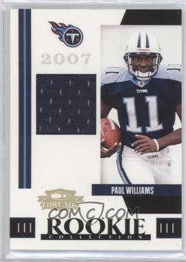 2007 Donruss Threads - Rookie Collection Materials #RCM-4 - Paul Williams /500