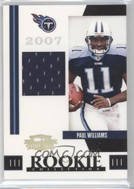 2007 Donruss Threads - Rookie Collection Materials #RCM-4 - Paul Williams /500