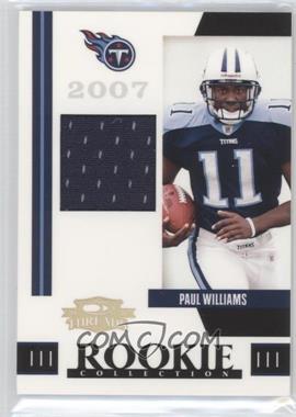 2007 Donruss Threads - Rookie Collection Materials #RCM-4 - Paul Williams /500