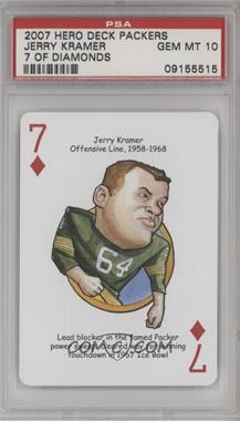 2007 Hero Decks Green Bay Packers Heroes Playing Cards - [Base] #7D - Jerry Kramer [PSA 10 GEM MT]