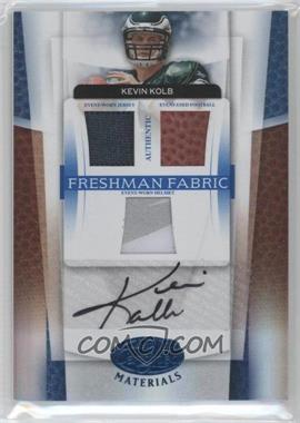 2007 Leaf Certified Materials - [Base] - Mirror Blue Materials #220 - Freshman Fabric - Kevin Kolb /50