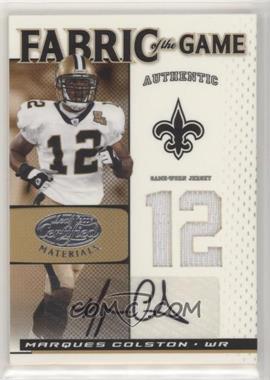 2007 Leaf Certified Materials - Fabric of the Game - Jersey Number Signatures #FOG-64 - Marques Colston /12