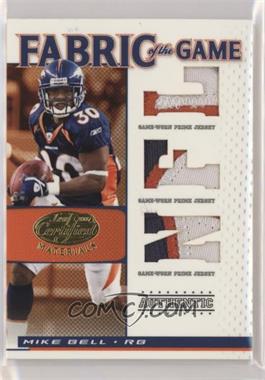 2007 Leaf Certified Materials - Fabric of the Game - NFL Die-Cut Prime #FOG-71 - Mike Bell /25