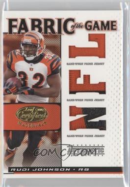 2007 Leaf Certified Materials - Fabric of the Game - NFL Die-Cut Prime #FOG-83 - Rudi Johnson /25