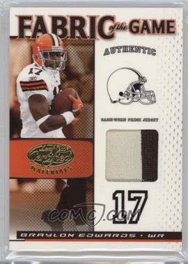 2007 Leaf Certified Materials - Fabric of the Game - Prime #FOG-10 - Braylon Edwards /25