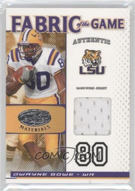 2007 Leaf Certified Materials - Fabric of the Game College #FOGC-13 - Dwayne Bowe /100