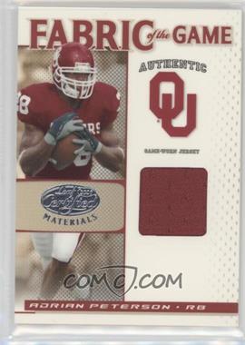 2007 Leaf Certified Materials - Fabric of the Game College #FOGC-7 - Adrian Peterson /100