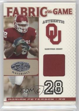 2007 Leaf Certified Materials - Fabric of the Game College #FOGC-7 - Adrian Peterson /100