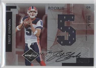 2007 Leaf Limited - Rookie Jumbo Jerseys - Jersey Number Signatures #RJ-3 - Trent Edwards /25