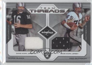 2007 Leaf Limited - Team Threads Combo Materials #TC-11 - George Blanda, Fred Biletnikoff /100