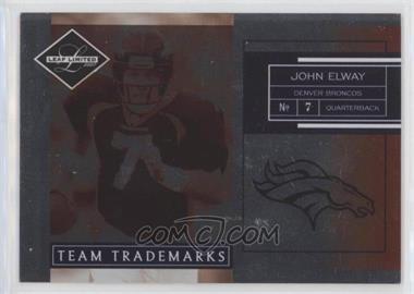 2007 Leaf Limited - Team Trademarks #TT-1 - John Elway /100 [EX to NM]