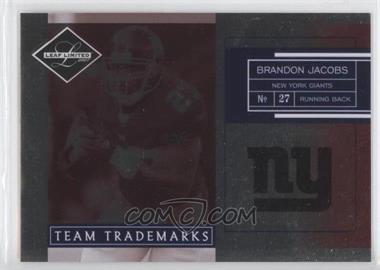 2007 Leaf Limited - Team Trademarks #TT-4 - Brandon Jacobs /100