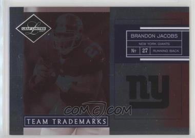 2007 Leaf Limited - Team Trademarks #TT-4 - Brandon Jacobs /100