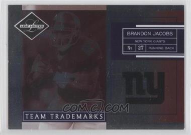 2007 Leaf Limited - Team Trademarks #TT-4 - Brandon Jacobs /100