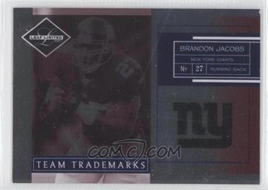 2007 Leaf Limited - Team Trademarks #TT-4 - Brandon Jacobs /100