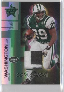 2007 Leaf Rookies & Stars - [Base] - Longevity Parallel Emerald Prime Material #63 - Leon Washington /25