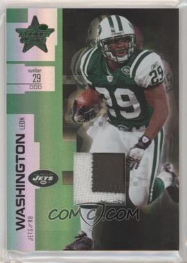 2007 Leaf Rookies & Stars - [Base] - Longevity Parallel Emerald Prime Material #63 - Leon Washington /25