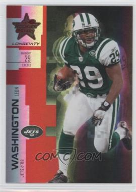 2007 Leaf Rookies & Stars Longevity - [Base] - Ruby #63 - Leon Washington /249