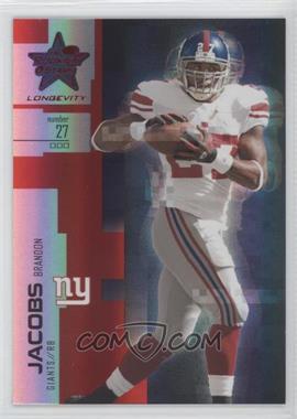 2007 Leaf Rookies & Stars Longevity - [Base] - Ruby #7 - Brandon Jacobs /249