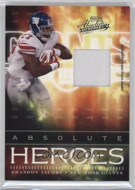 2007 Playoff Absolute Memorabilia - Absolute Heroes - Materials #AH-10 - Brandon Jacobs /190