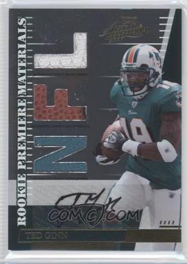 2007 Playoff Absolute Memorabilia - [Base] - Die-Cut NFL Signatures #257 - Rookie Premiere Materials - Ted Ginn /100