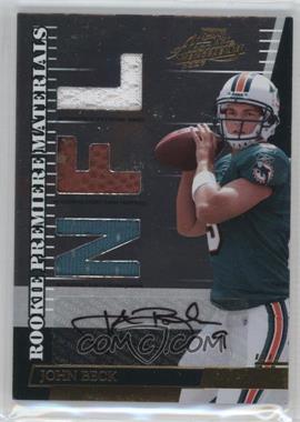 2007 Playoff Absolute Memorabilia - [Base] - Die-Cut NFL Signatures #265 - Rookie Premiere Materials - John Beck /100 [Noted]