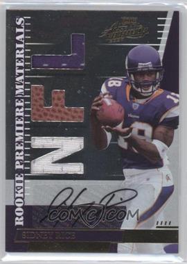 2007 Playoff Absolute Memorabilia - [Base] - Die-Cut NFL Signatures #267 - Rookie Premiere Materials - Sidney Rice /100