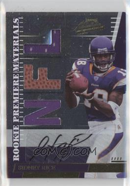 2007 Playoff Absolute Memorabilia - [Base] - Die-Cut NFL Signatures #267 - Rookie Premiere Materials - Sidney Rice /100