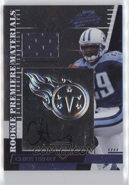 2007 Playoff Absolute Memorabilia - [Base] - Embossed Hologram Signatures #270 - Rookie Premiere Materials - Chris Henry /25 [Noted]