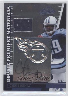 2007 Playoff Absolute Memorabilia - [Base] - Embossed Hologram Signatures #270 - Rookie Premiere Materials - Chris Henry /25